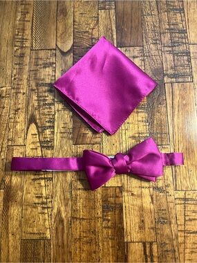 Men’s Dessy Bow Tie and Pocket Square  Set - Formal Wedding Event Accessories
